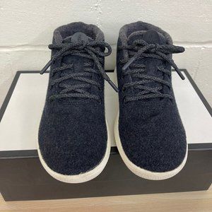 Allbirds Wool Runner Up Mizzle WRU Blacl High Top Sneaker Shoes Womens Size 7 US